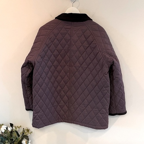 ASOS Design Quilt Jacket with Cord Collar Size 6 Women’s Charcoal Gray - Picture 10 of 11